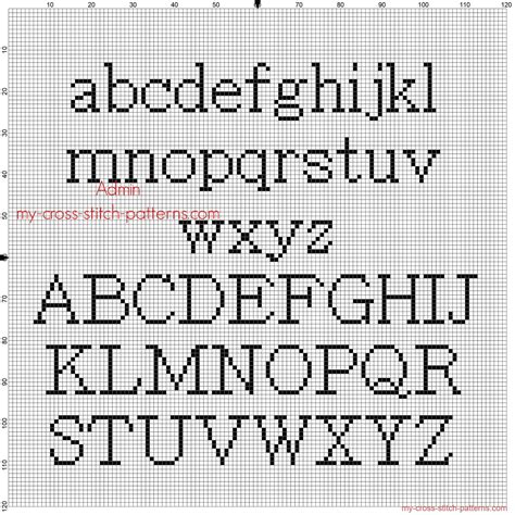 cross stitch letter patterns